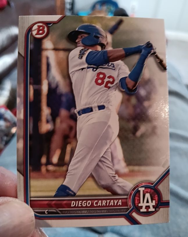 2022 Bowman #BP-103 Diego Cartaya Prospects Los Angeles Dodgers — front