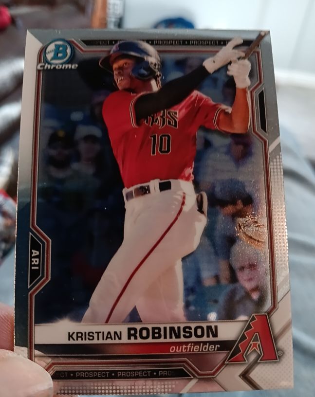 2021 Bowman Chrome #BCP-136 Kristian Robinson — front