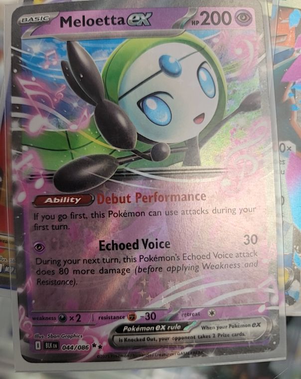 2025 Pokémon SV: Black Bolt #044 Meloetta ex — front