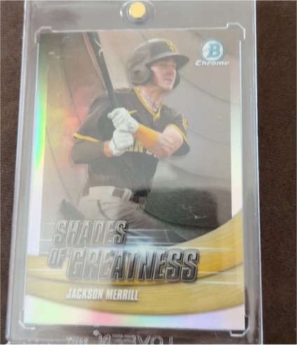 2022 Bowman Chrome Shades of Greatness #SG-14 Jackson Merrill — front