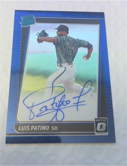 2021 Donruss Optic Rated Rookie Signatures #RRS-LP Luis Patino — front