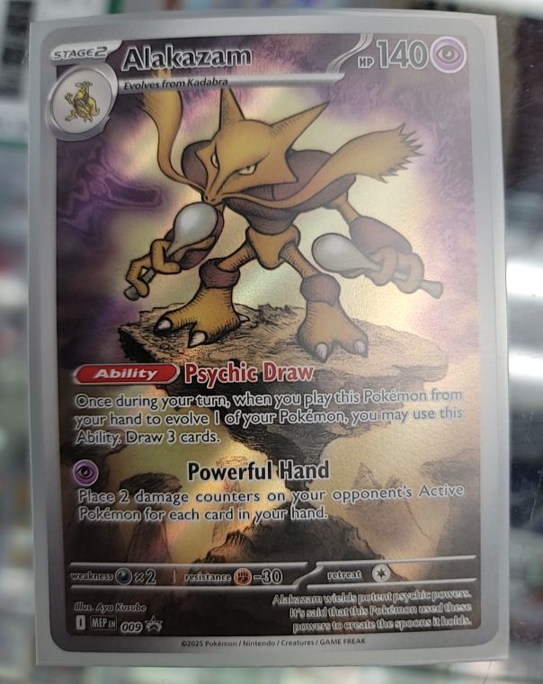 2025 Pokémon #009 Alakazam Mega Evolution Promo — front