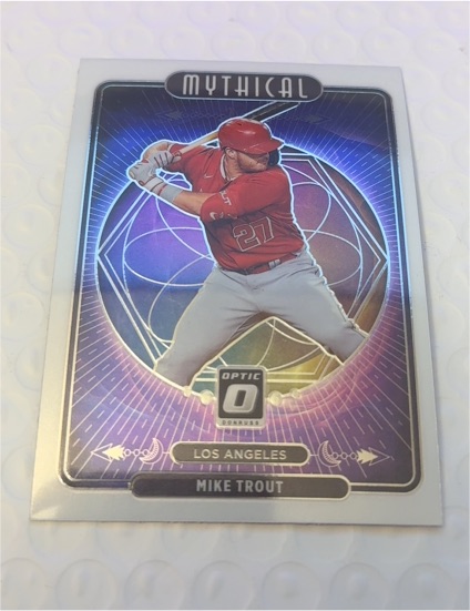 2021 Panini Donruss Optic #M9 Mike Trout Mythical — front