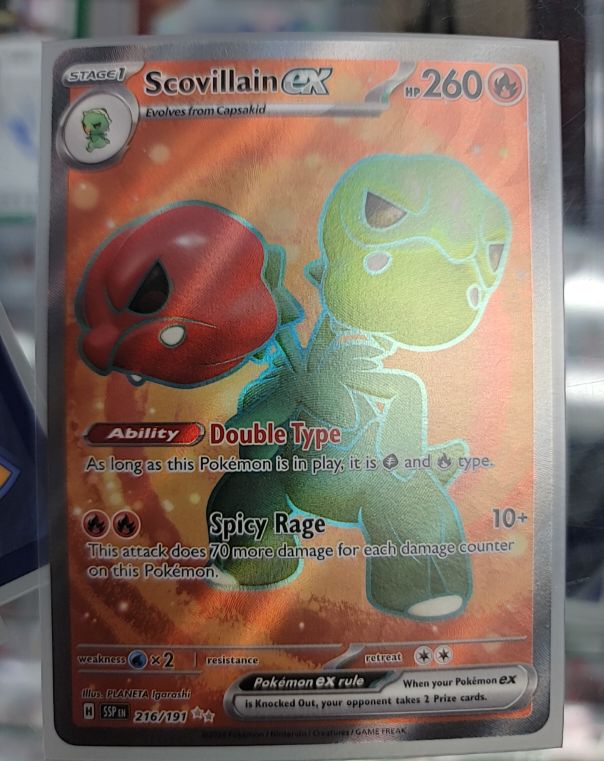 2024 Pokémon TCG SV08: Surging Sparks #216/191 Scovillain EX — front