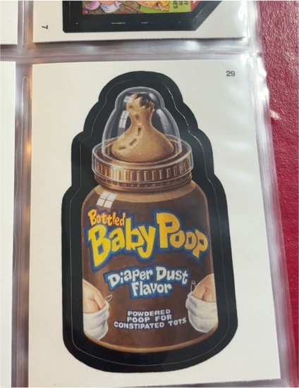 2004 Topps Wacky Packages All New Series 1 #29 Bottled Baby Poop — front