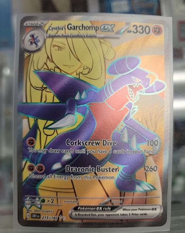 2025 Pokémon Scarlet & Violet Destined Rivals #215 Cynthia's Garchomp ex — front