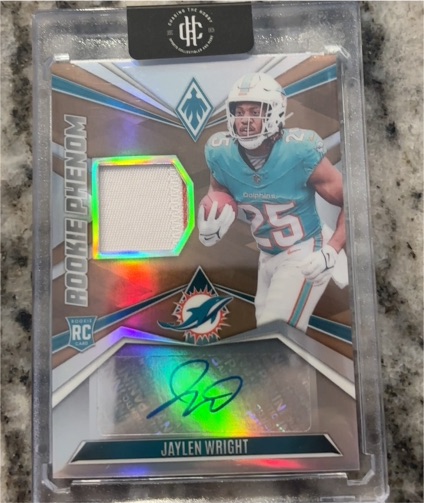2024 Panini Phoenix Rookie Phenom Patch Auto Jaylen Wright #RPJA-JWT — front