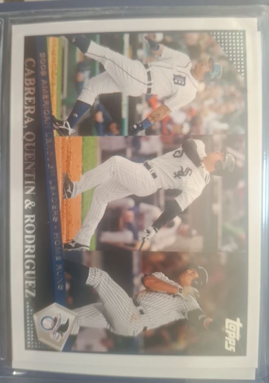 2009 Topps #127 Miguel Cabrera / Carlos Quentin / Alex Rodriguez — front
