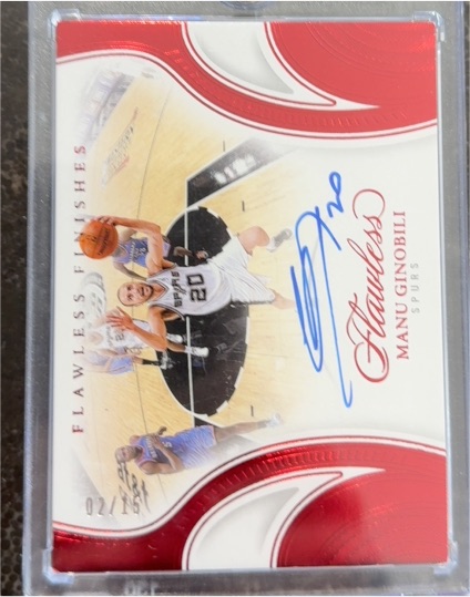 2018 Panini Flawless #02/25 Manu Ginobili — front
