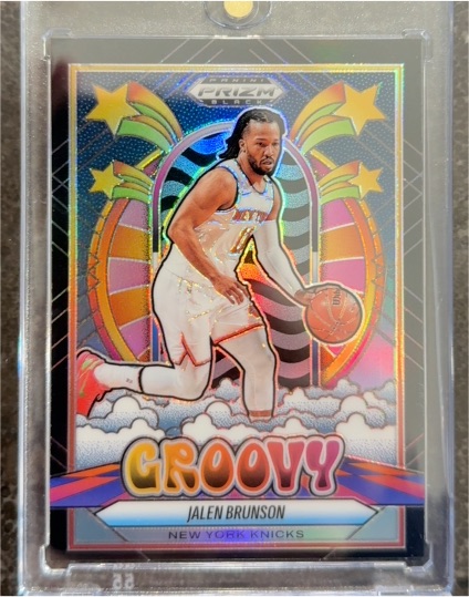 2024-25 Panini Prizm Black Groovy #Jalen Brunson — front