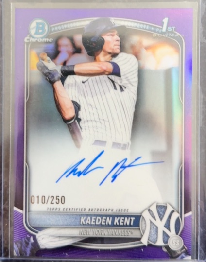 2025 Bowman Draft Chrome #CPA-KKE Kaeden Kent — front