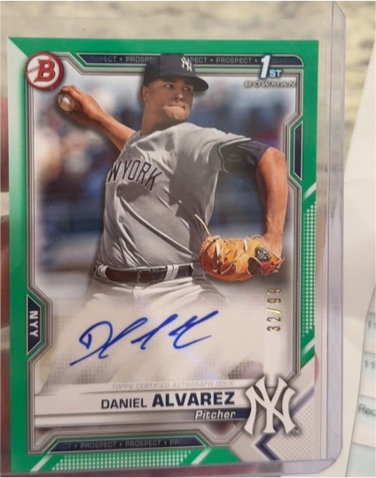 2021 Bowman #PAPR-DA Daniel Alvarez — front