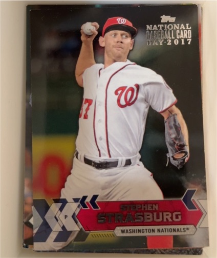 2017 Topps National Baseball Card Day #1 Stephen Strasburg — front