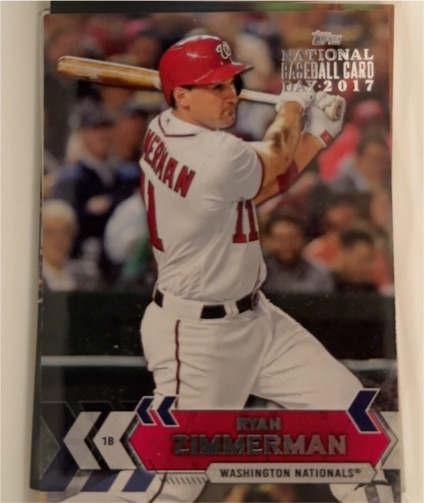 2017 Topps National Baseball Card Day Ryan Zimmerman — front