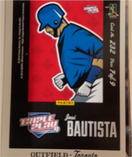 2012 Panini Triple Play #232 Jose Bautista — front