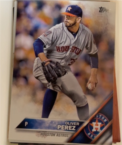 2016 Topps #143 Oliver Perez Houston Astros — front