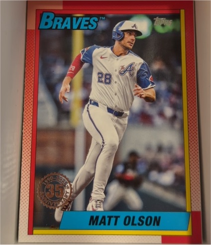 2025 Topps #T90-13 Matt Olson 1990 Topps Baseball 35th Anniversary — front