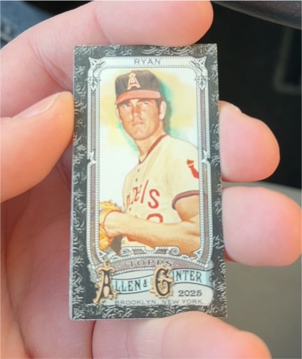 2025 Topps Allen & Ginter #63 Nolan Ryan Mini Gold Border — front