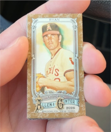 2025 Topps Allen & Ginter #63 Nolan Ryan Mini Gold Border — front