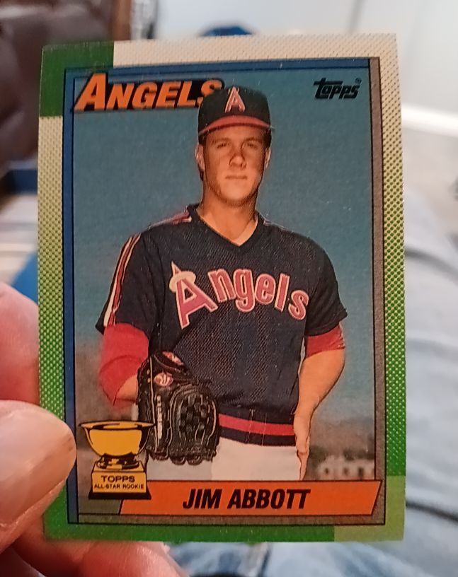 1990 Topps #675 Jim Abbott — front