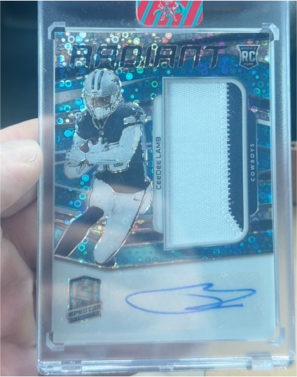 2020 Panini Spectra Radiant Rookie Patch Auto CeeDee Lamb — front