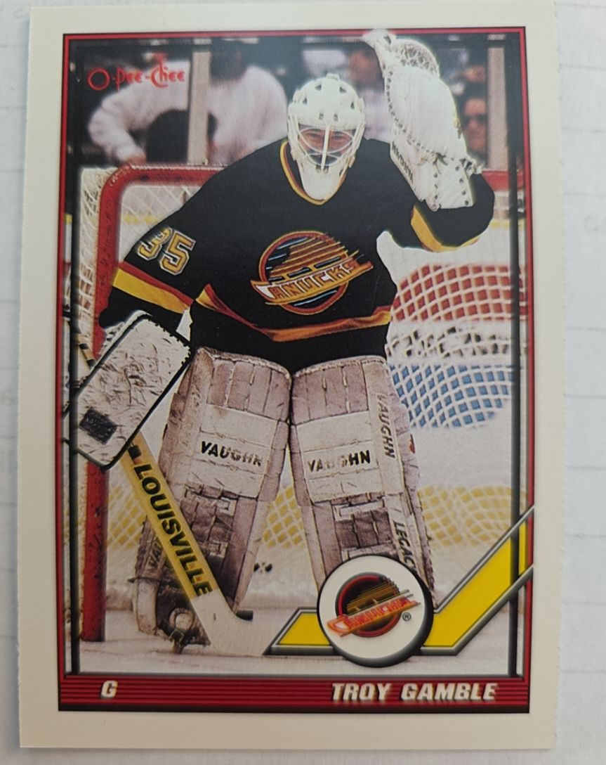 1991-92 O-Pee-Chee #446 Troy Gamble — front