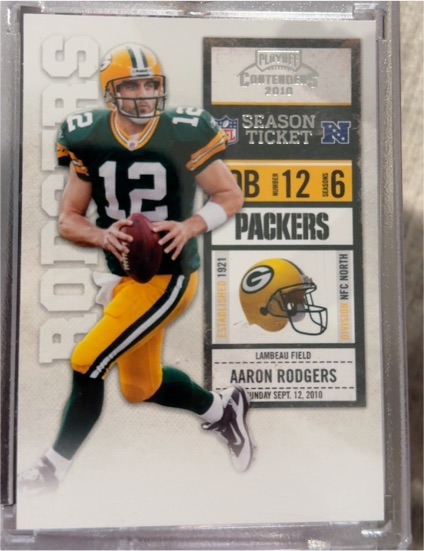 2010 Playoff Contenders #34 Aaron Rodgers — front