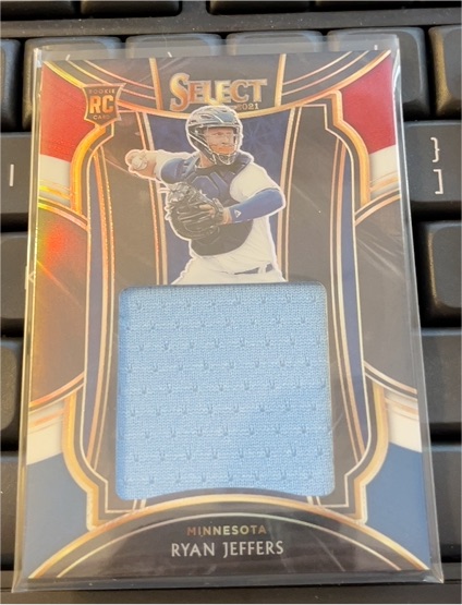 2021 Panini Select Rookie Jumbo Swatch #RJS-RJ Ryan Jeffers — front