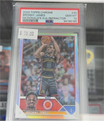2023 Topps Chrome #20 Bronny James McDonald's All American A/A-Refractor — front
