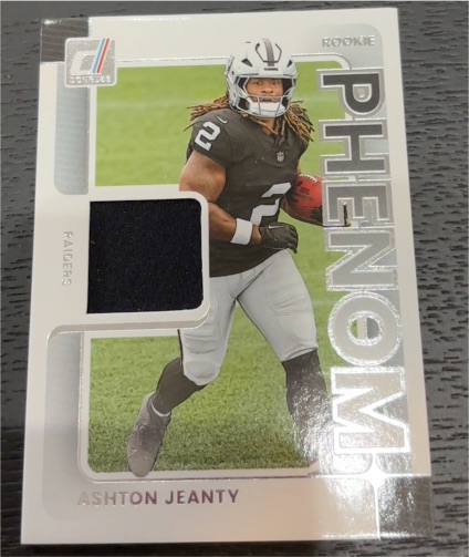 2025 Panini Donruss #RPJ-AJY Ashton Jeanty Rookie Phenom Patch — front