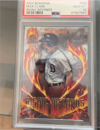 2024 Bowman #RI8 Max Clark Rising Infernos — front