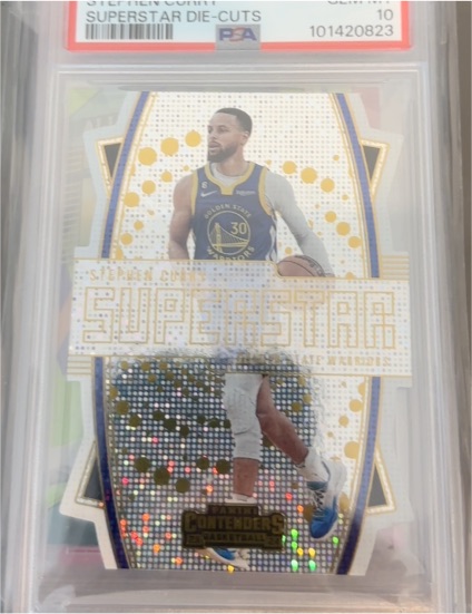 2023-24 Panini Contenders #3 Stephen Curry Superstar Die-Cut — front