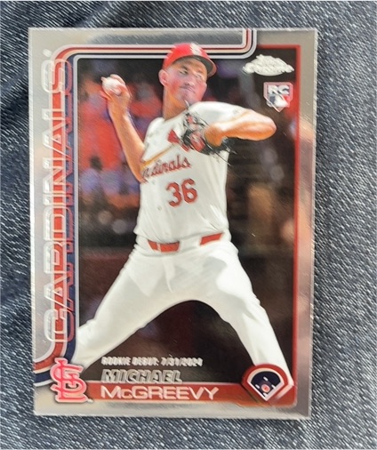 2025 Topps Chrome Update #USC36 Michael McGreevy Rookie Debut — front