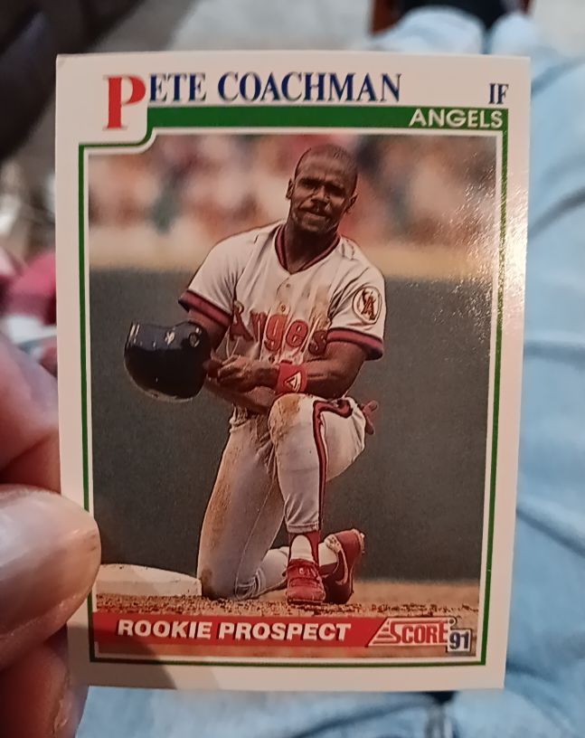 1991 Score #344 Pete Coachman Rookie Prospect California Angels — front