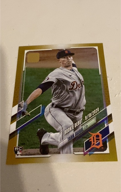 2021 Topps Update Series #US284 Tarik Skubal Rookie Debut — front