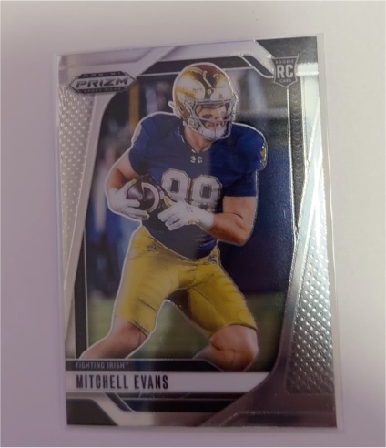 2024 Panini Prizm Football Mitchell Evans Rookie Card — front