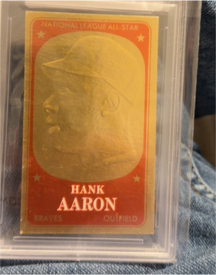 1965 Topps Embossed #59 Hank Aaron — front