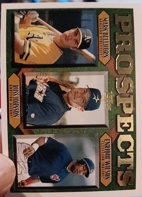 1997 Topps #487 Mark Bellhorn/Russ Johnson/Enrique Wilson — front
