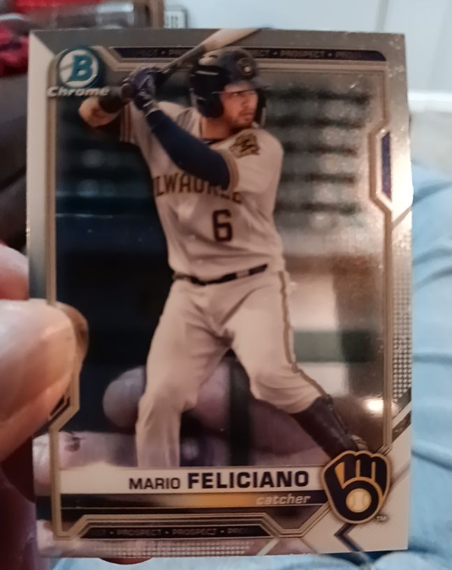2021 Bowman Chrome #BCP-133 Mario Feliciano — front