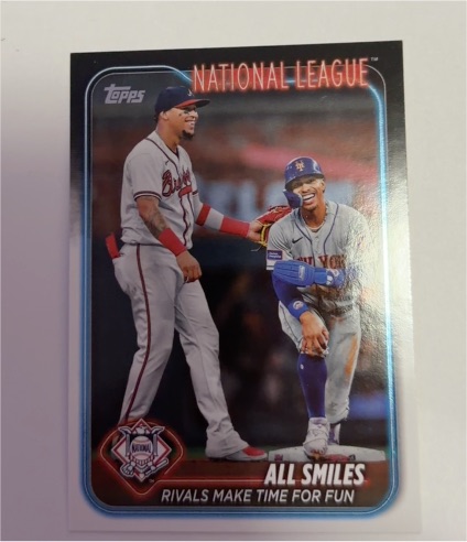 2024 Topps Update #US154 All Smiles Orlando Arcia / Francisco Lindor — front