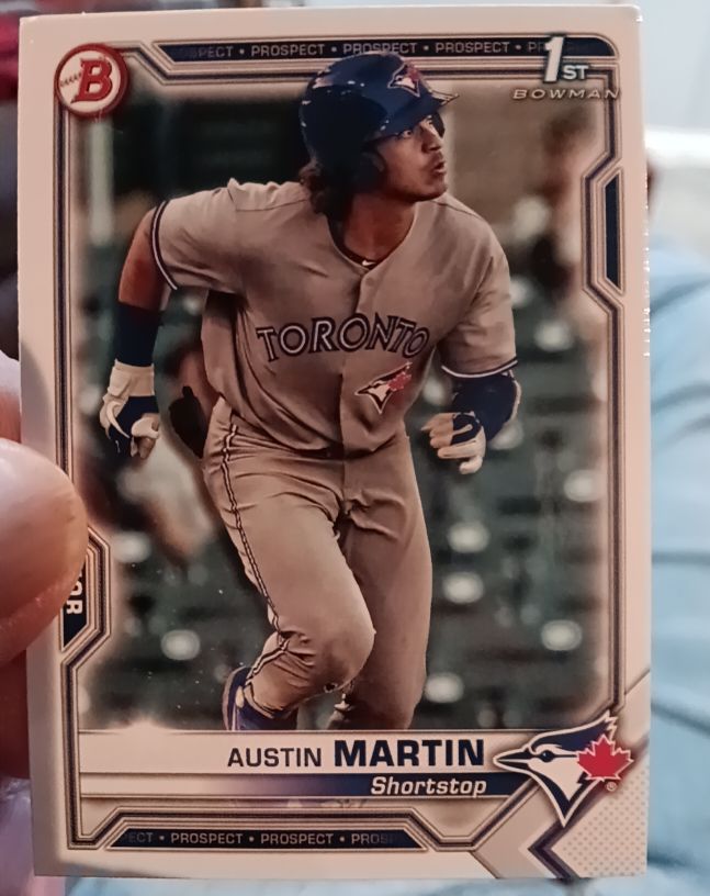 2021 Bowman Prospects #BP-87 Austin Martin — front