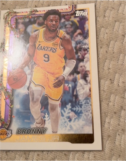 2025-26 Topps Holiday #H121 Bronny James Jr — front
