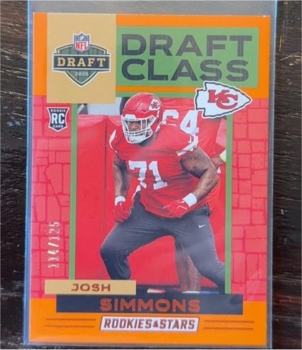 2025 Panini Rookies & Stars #12 Josh Simmons Draft Class — front