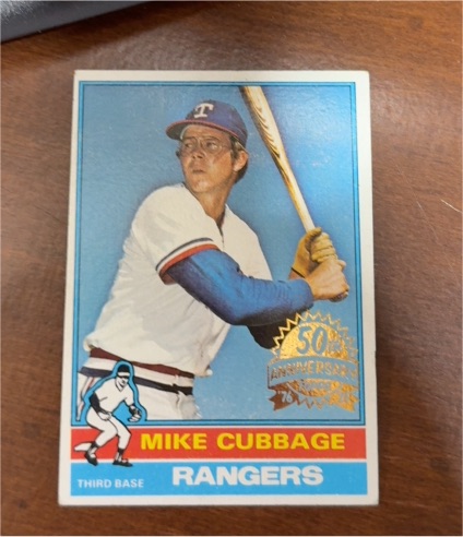 1976 Topps #615 Mike Cubbage Texas Rangers — front