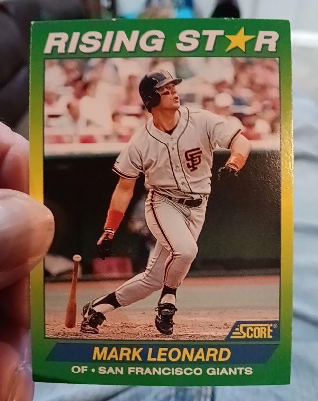 1992 Score 100 Rising Stars #62 Mark Leonard — front