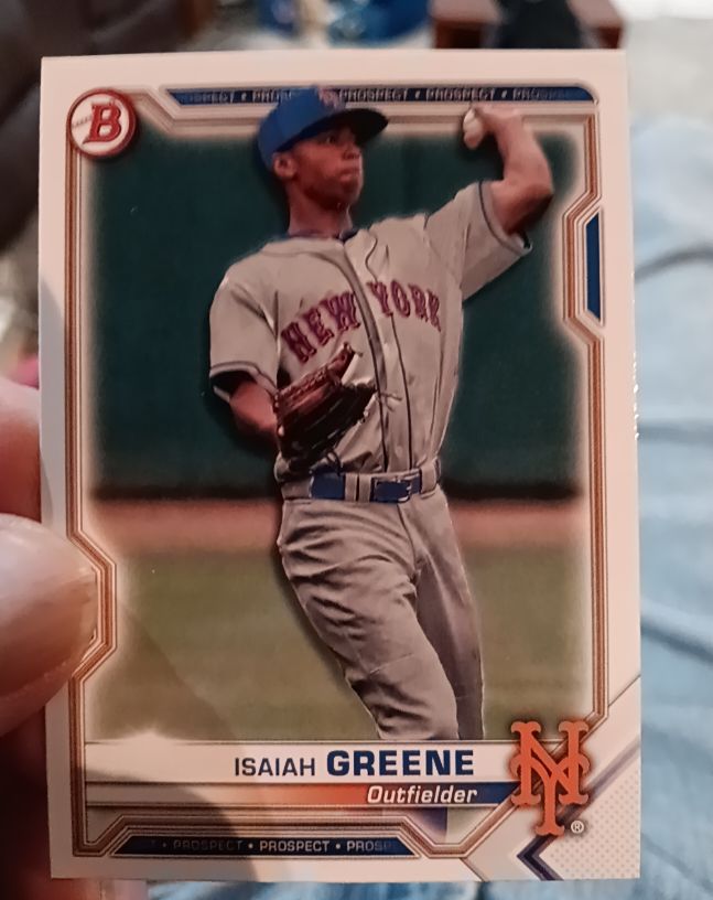 2021 Bowman Prospect #BP-62 Isaiah Greene — front