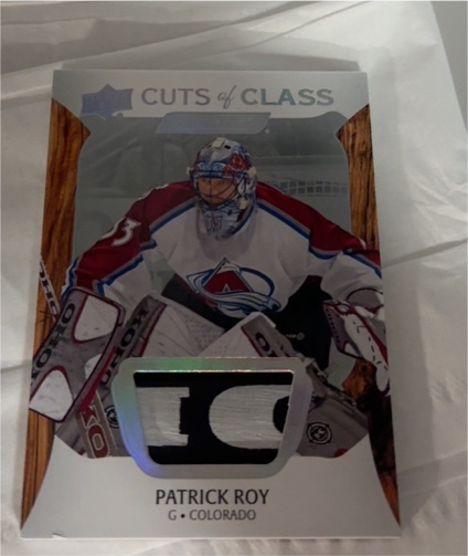 2024-25 Upper Deck Engrained Icons Cuts of Class Patrick Roy — front