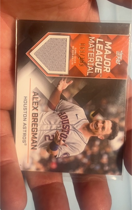 2022 Topps #MLM-AB Alex Bregman Major League Material Relics Black /199 — front