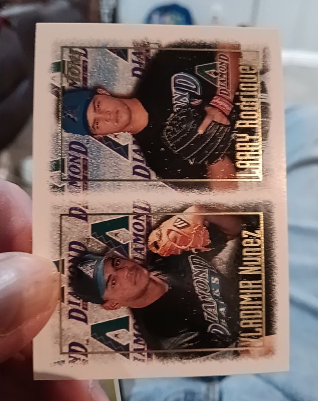 1997 Topps #250 Larry Rodriguez & Vladimir Nunez Rookie — front