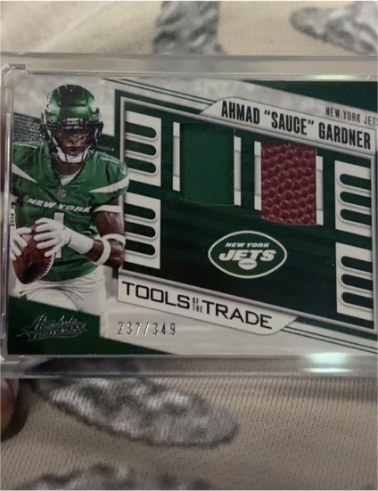 2023 Panini Absolute Tools of the Trade Double #TOTT-ASG Ahmad "Sauce" Gardner — front